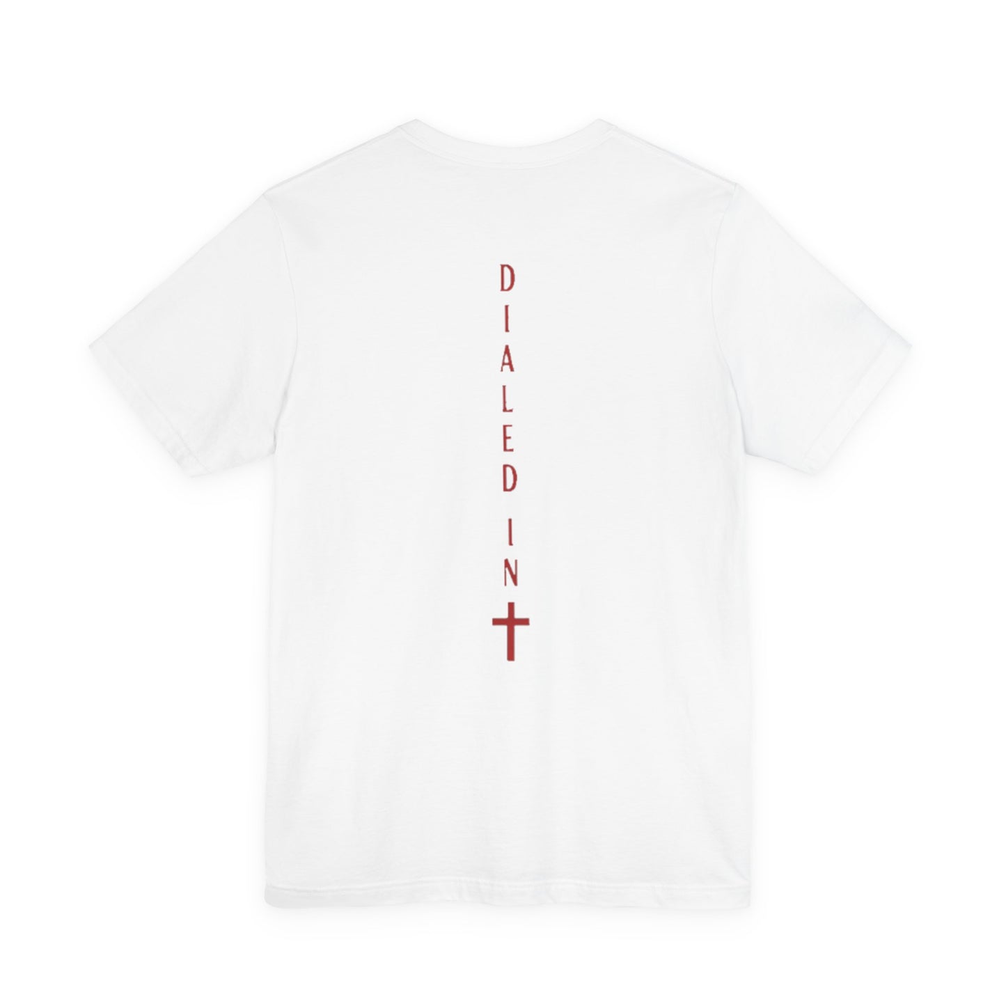 Faith Tee — "FitForge Dialed In" Christian Cross T‑Shirt