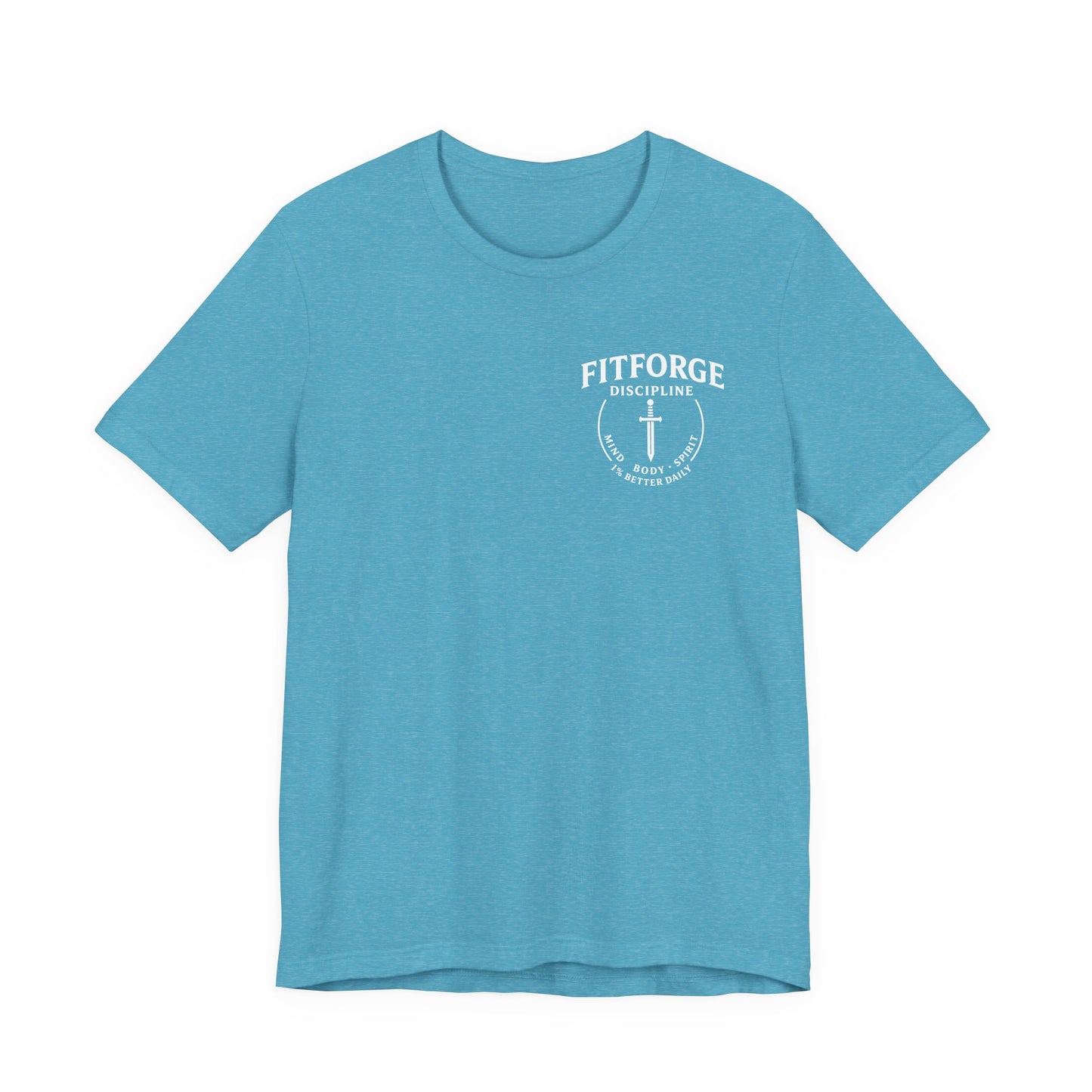 Faith Tee — "FitForge Dialed In" Christian Cross T‑Shirt