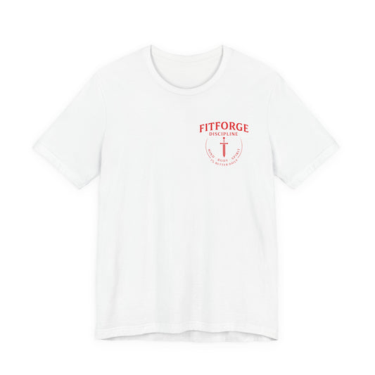 Faith Tee — "FitForge Dialed In" Christian Cross T‑Shirt