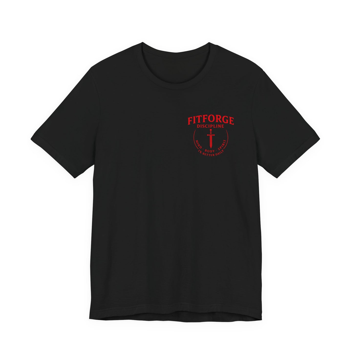 Faith Tee — "FitForge Dialed In" Christian Cross T‑Shirt