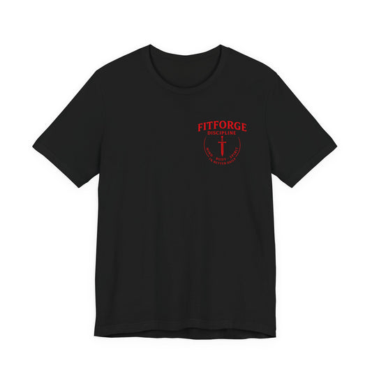 Faith Tee — "FitForge Dialed In" Christian Cross T‑Shirt