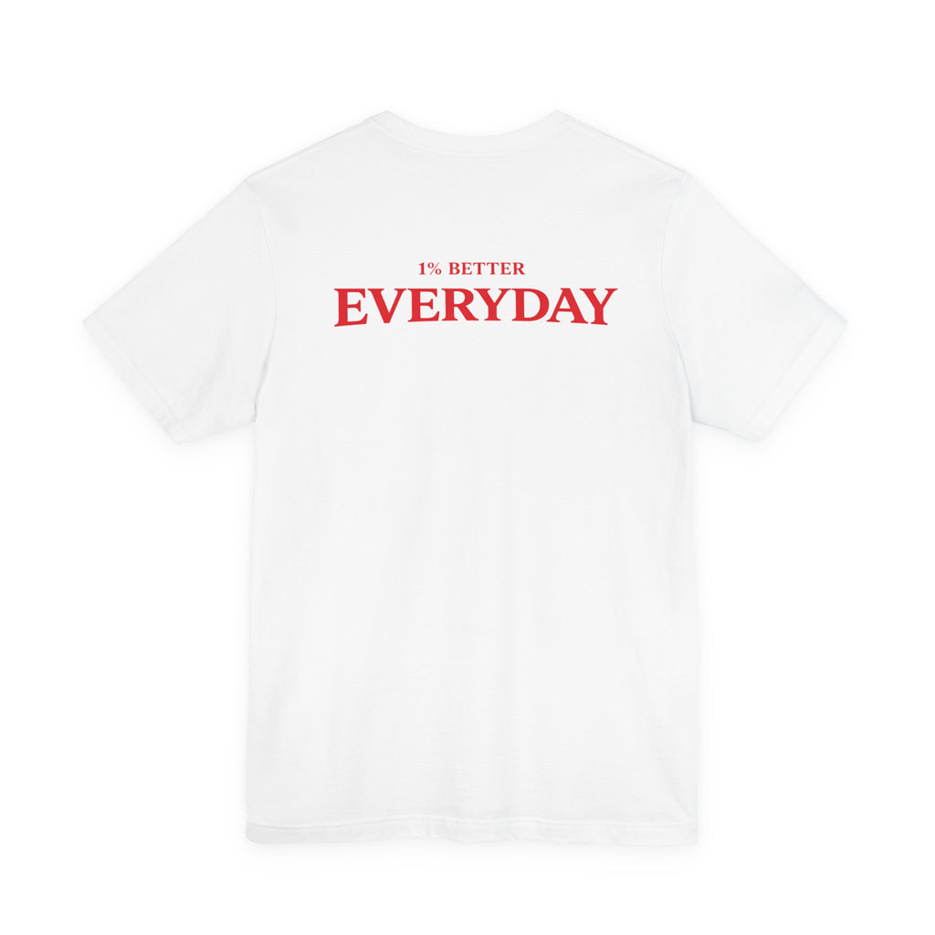 Motivational Tee — "FitForge" Front & "1% Better Everyday" Back