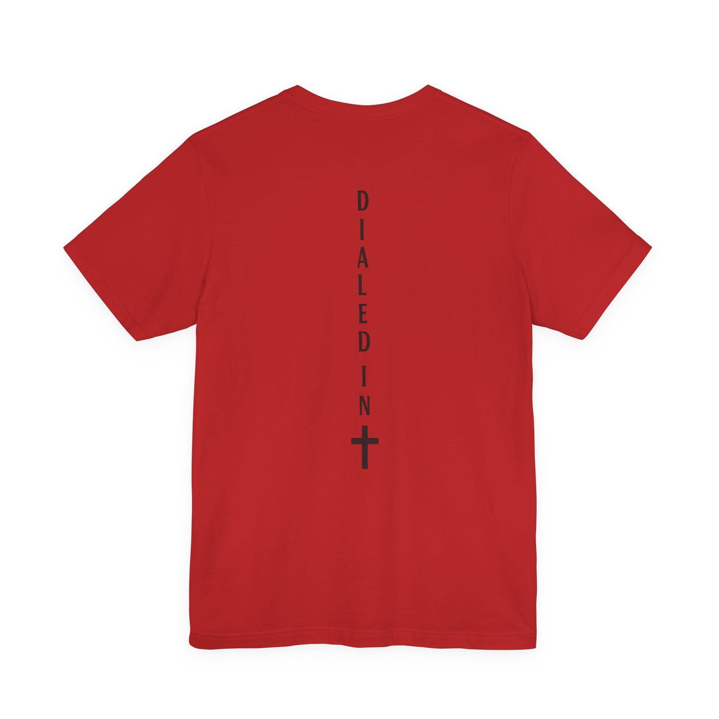 Faith Tee — "FitForge Dialed In" Christian Cross T‑Shirt
