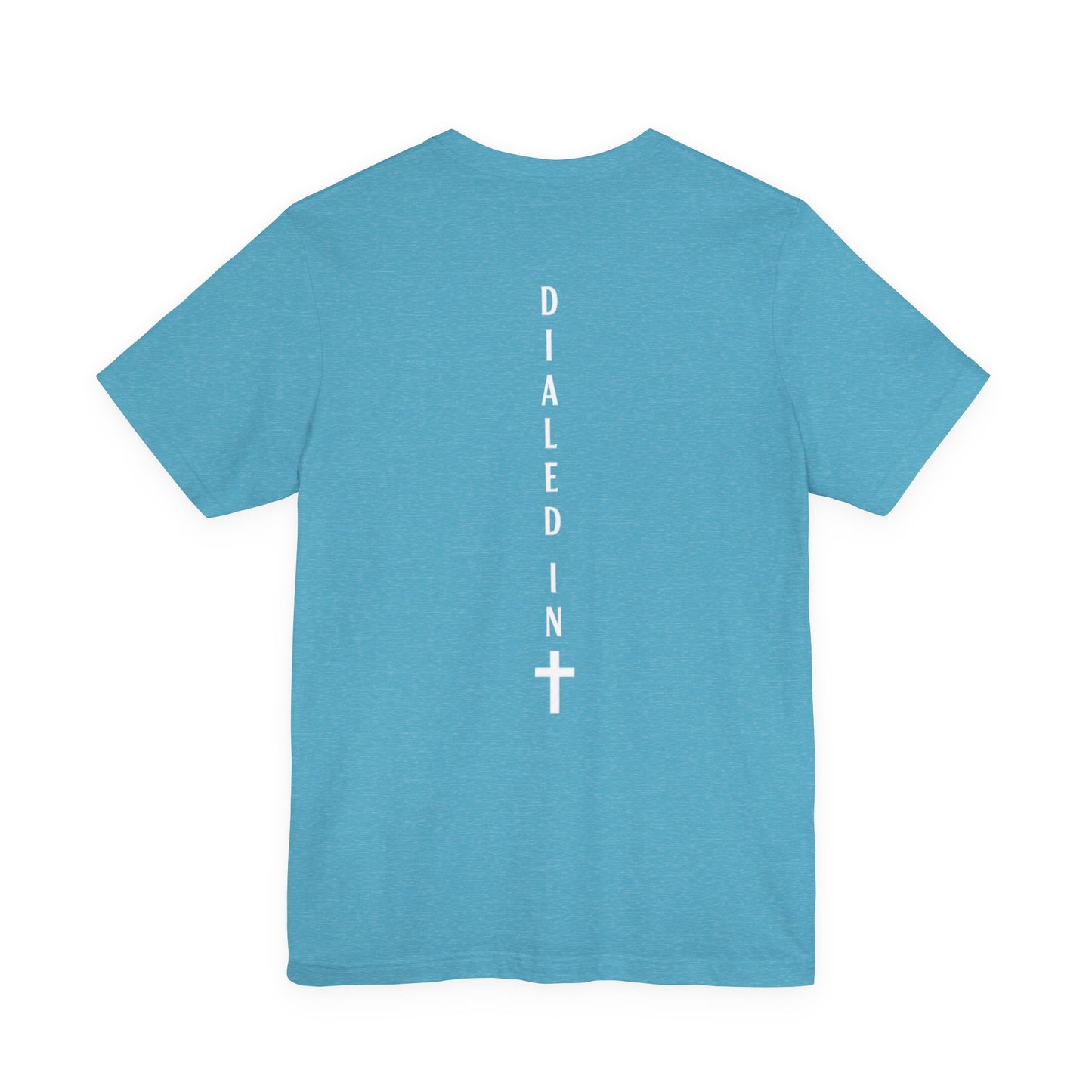 Faith Tee — "FitForge Dialed In" Christian Cross T‑Shirt